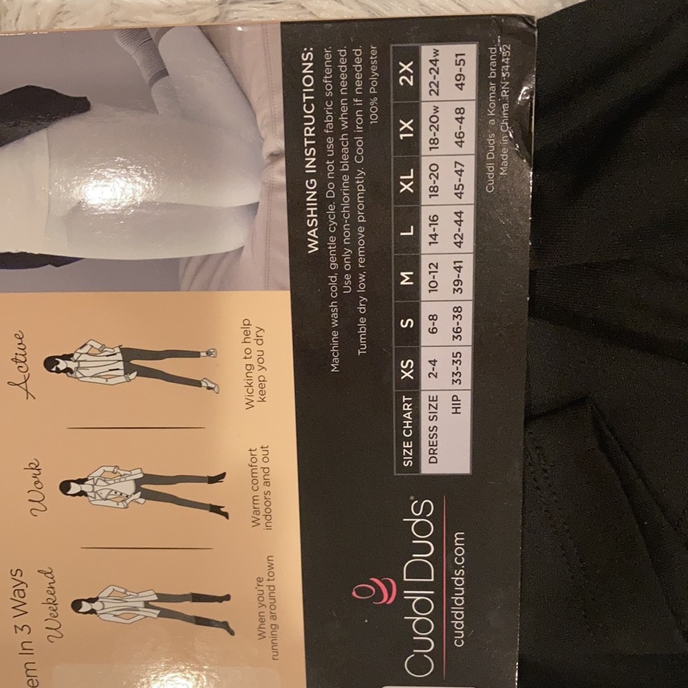 Cuddl Duds Climatesmart Leggings (New!) - Picture 4 of 5